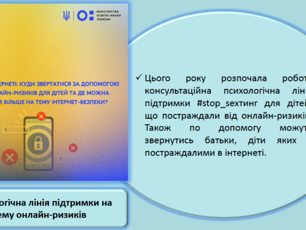 Виховна година присвячену безпеці в інтернеті.